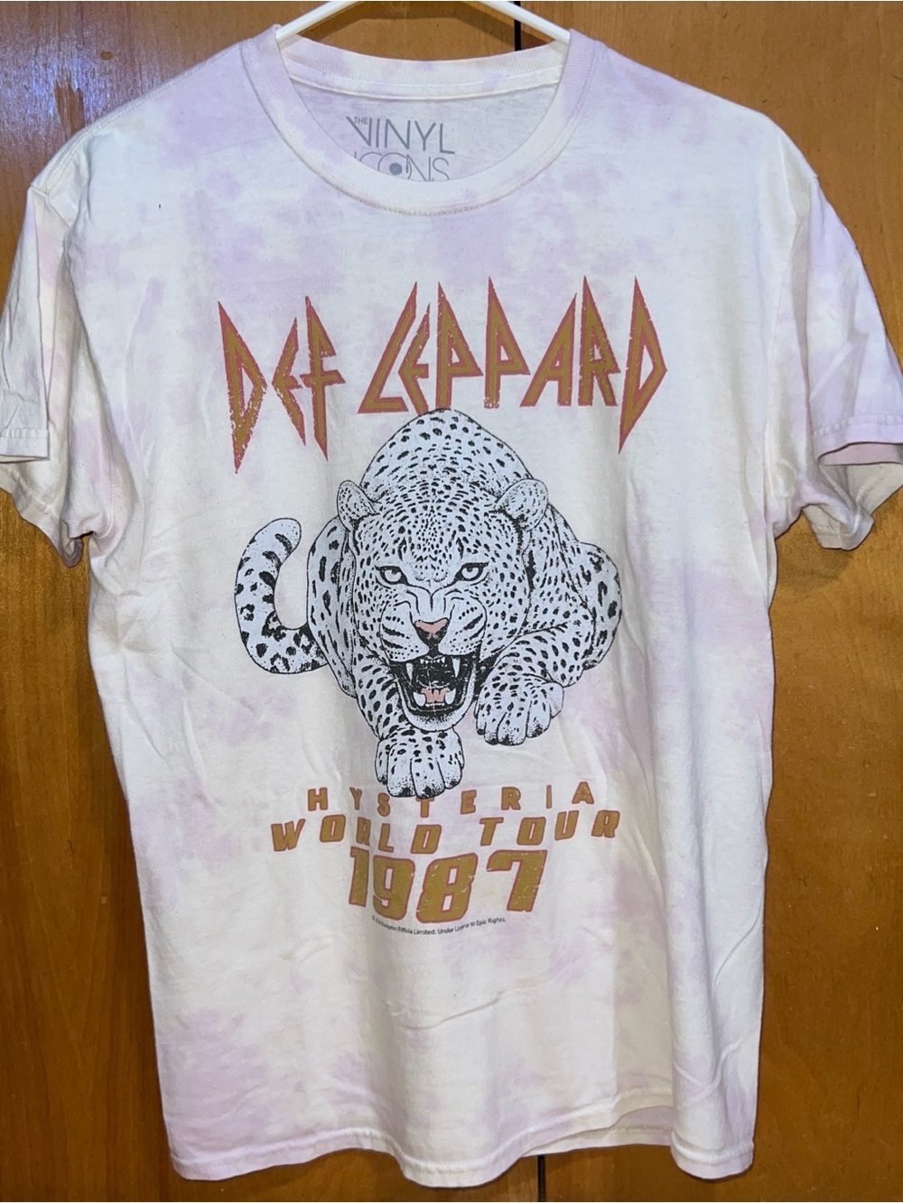 Def Leppard Pink Tie-Dye Hysteria Tour Graphic Tee